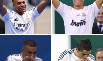 Iført Real Madrid nr. 9 for at hylde Ronaldo!