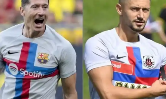 Et schweizisk hold fra lavere niveau vandt iført en Barcelona-trøje