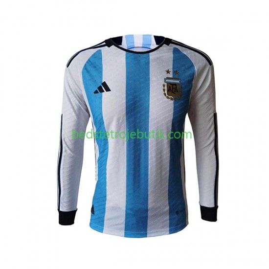 Argentina Mænd Hjemmebane Fodboldtrøje World Cup 2022 Langærmet