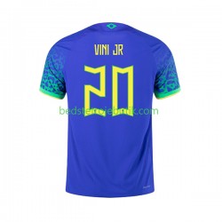 Brasilien Vinicius Junior 20 Mænd Udebane Fodboldtrøje World Cup 2022 Kortærmet