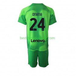 Inter Milan Andre Onana 24 Målmand Børn 3. Valg Fodboldtrøje 2022-2023 Kortærmet