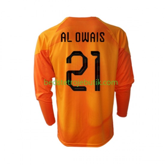 Saudi-Arabien Mohammed Al-Owais 21 Målmand Mænd Udebane Fodboldtrøje World Cup 2022 Langærmet