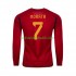 Spanien MORATA 7 Mænd Hjemmebane Fodboldtrøje World Cup 2022 Langærmet