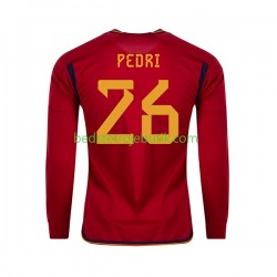 Spanien PEDRI 26 Mænd Hjemmebane Fodboldtrøje World Cup 2022 Langærmet