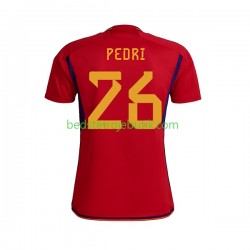 Spanien PEDRI 26 Mænd Hjemmebane Fodboldtrøje World Cup 2022 Kortærmet