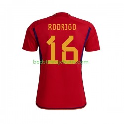 Spanien RODRIGO 16 Mænd Hjemmebane Fodboldtrøje World Cup 2022 Kortærmet