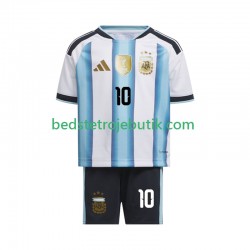 Argentina Lionel Messi 10 Børn Hjemmebane Fodboldtrøje World Cup 2026 Kortærmet