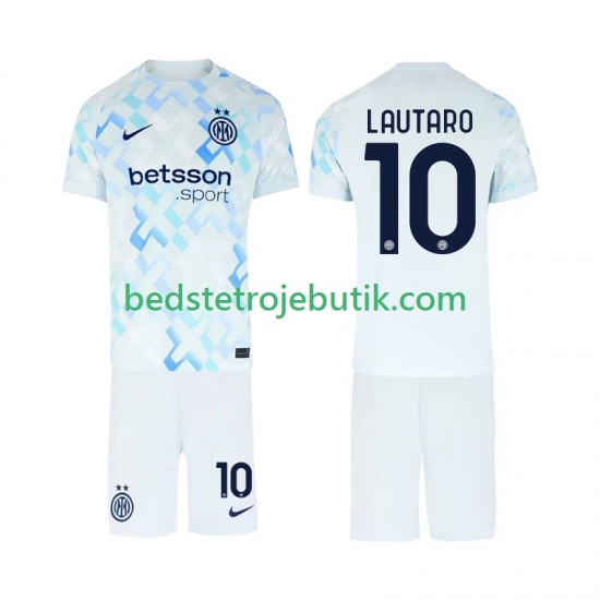Inter Milan Lautaro Martinez 10 Børn Udebane Fodboldtrøje 2025-2026 Kortærmet