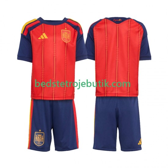 Spanien Børn Hjemmebane Fodboldtrøje World Cup 2026 Kortærmet