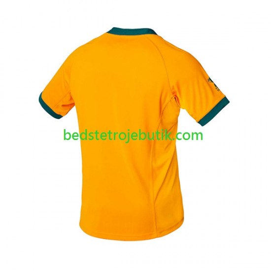 Australien Mænd Hjemmebane Fodboldtrøje Rugby World Cup 2023 Kortærmet