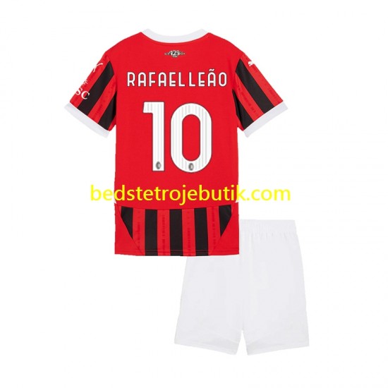 AC Milan Rafael Leao 10 Børn Hjemmebane Fodboldtrøje 2024-2025 Kortærmet