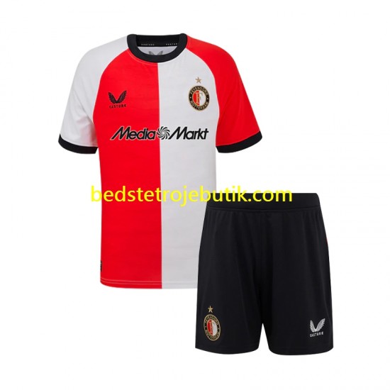 Feyenoord Rotterdam Børn Hjemmebane Fodboldtrøje 2024-2025 Kortærmet