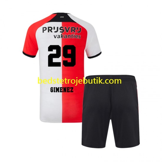 Feyenoord Rotterdam Santiago Gimenez 29 Børn Hjemmebane Fodboldtrøje 2024-2025 Kortærmet