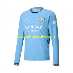 Manchester City Mænd Hjemmebane Fodboldtrøje 2024-2025 Langærmet