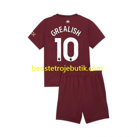 Manchester City Jack Grealish 10 Børn 3. Valg Fodboldtrøje 2024-2025 Kortærmet