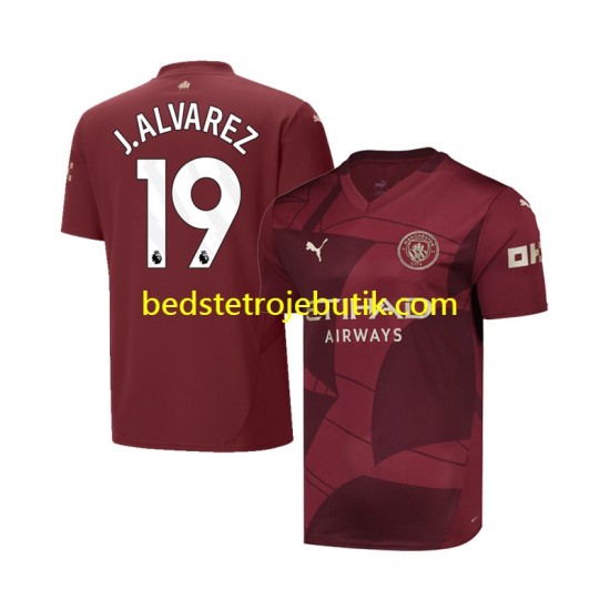 Manchester City Julian Alvarez 19 Mænd 3. Valg Fodboldtrøje 2024-2025 Kortærmet