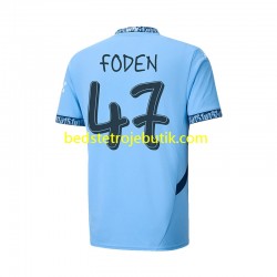 Manchester City UCL Font FODEN 47 Mænd Hjemmebane Fodboldtrøje 2024-2025 Kortærmet
