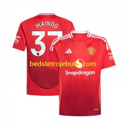 Manchester United Kobbie Mainoo 37 Mænd Hjemmebane Fodboldtrøje 2024-2025 Kortærmet