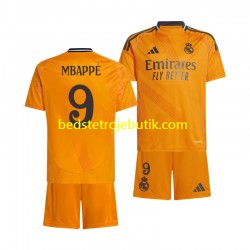 Real Madrid Kylian Mbappé 9 Børn Udebane Fodboldtrøje 2024-2025 Kortærmet