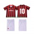 AC Milan 10 1990 1991 Retro Børn Hjemmebane Fodboldtrøje Kortærmet