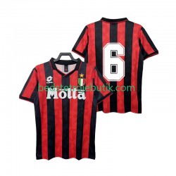AC Milan 6 1993 1994 Retro Mænd Hjemmebane Fodboldtrøje Kortærmet