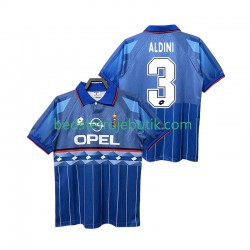 AC Milan ALDINI 3 1995 1996 Retro Mænd Udebane Fodboldtrøje Kortærmet
