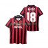 AC Milan BAGGIO 18 1995 1996 Retro Mænd Hjemmebane Fodboldtrøje Kortærmet