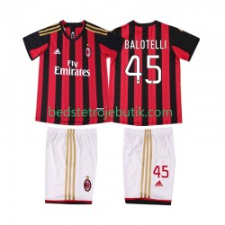 AC Milan BALOTELL 45 2013 2014 Retro Børn Hjemmebane Fodboldtrøje Kortærmet