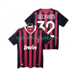 AC Milan BECKHAM 32 2009 Retro Mænd Hjemmebane Fodboldtrøje 2010 Kortærmet