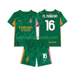 AC Milan Mike Maignan 16 Målmand Børn Udebane Fodboldtrøje 2025-2026 Kortærmet