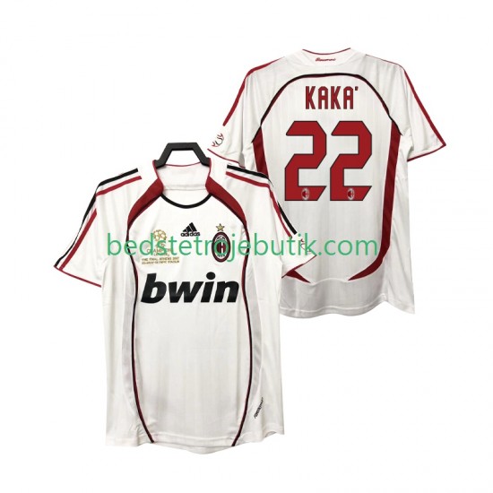 AC Milan KAKA 22 2007 Retro Mænd Udebane Fodboldtrøje 2006 Kortærmet