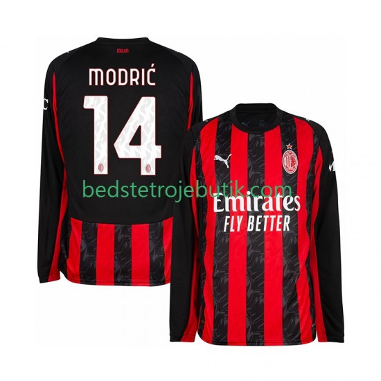 AC Milan Modrić Luca 14 Mænd Hjemmebane Fodboldtrøje 2025-2026 Langærmet