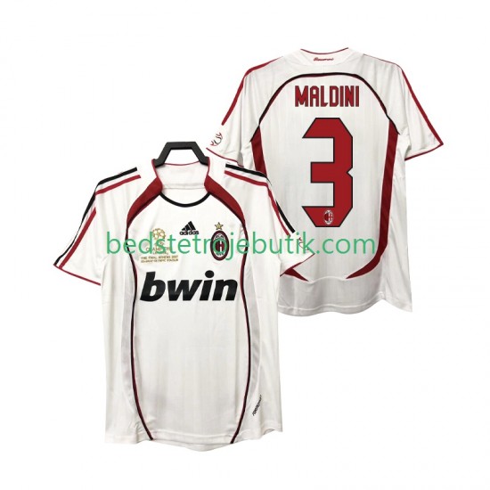 AC Milan MALDINI 3 2007 Retro Mænd Udebane Fodboldtrøje 2006 Kortærmet