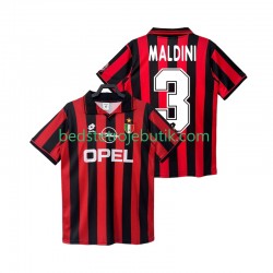 AC Milan MALDINI 3 1996 1997 Retro Mænd Hjemmebane Fodboldtrøje Kortærmet