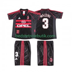 AC Milan MALDINI 3 Retro Børn 3. Valg Fodboldtrøje 1999 1998 Kortærmet