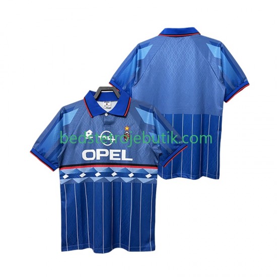 AC Milan 1995 1996 Retro Mænd Udebane Fodboldtrøje Kortærmet