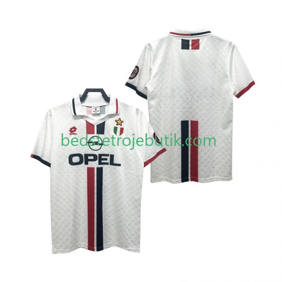 AC Milan 1996 1997 Retro Mænd Udebane Fodboldtrøje Kortærmet