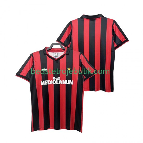 AC Milan 1990 1991 Retro Mænd Hjemmebane Fodboldtrøje Kortærmet