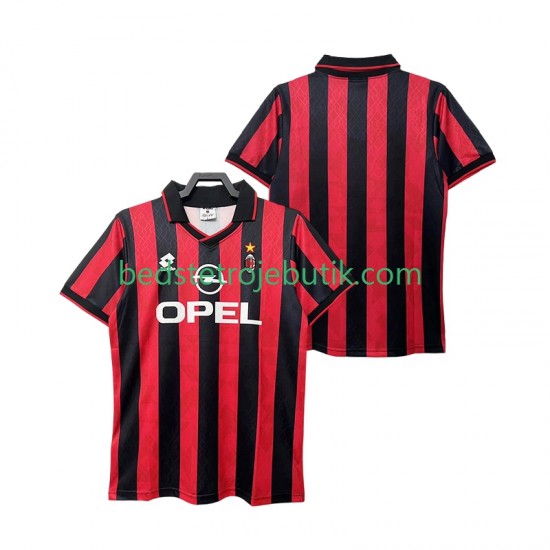 AC Milan 1995 1996 Retro Mænd Hjemmebane Fodboldtrøje Kortærmet