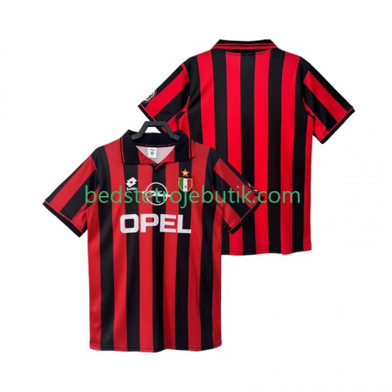 AC Milan 1996 1997 Retro Mænd Hjemmebane Fodboldtrøje Kortærmet