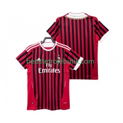 AC Milan 2012 Retro Mænd Hjemmebane Fodboldtrøje 2011 Kortærmet