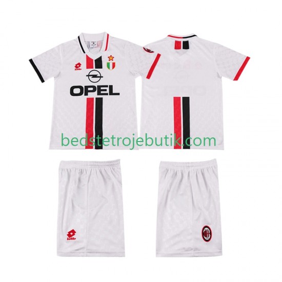 AC Milan 1996 1997 Retro Børn Udebane Fodboldtrøje Kortærmet