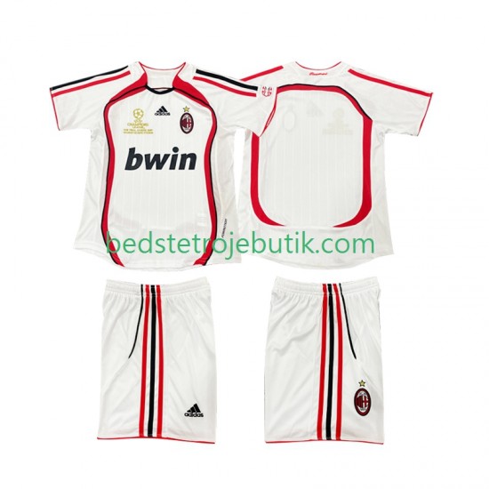 AC Milan 2007 Retro Børn Udebane Fodboldtrøje 2006 Kortærmet