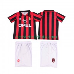 AC Milan 1996 1997 Retro Børn Hjemmebane Fodboldtrøje Kortærmet
