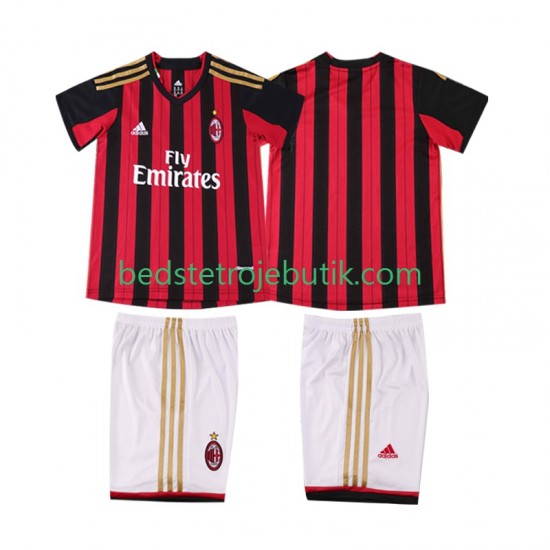 AC Milan 2013 2014 Retro Børn Hjemmebane Fodboldtrøje Kortærmet