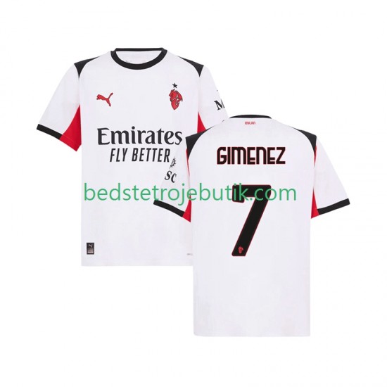 AC Milan Santiago Gimenez 7 Mænd Udebane Fodboldtrøje 2025-2026 Kortærmet