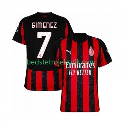AC Milan Santiago Gimenez 7 Mænd Hjemmebane Fodboldtrøje 2025-2026 Kortærmet