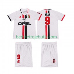 AC Milan WEAH 8 1996 1997 Retro Børn Udebane Fodboldtrøje Kortærmet