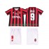 AC Milan WEAH 9 1996 1997 Retro Børn Hjemmebane Fodboldtrøje Kortærmet
