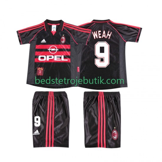 AC Milan WEAH 9 Retro Børn 3. Valg Fodboldtrøje 1999 1998 Kortærmet
